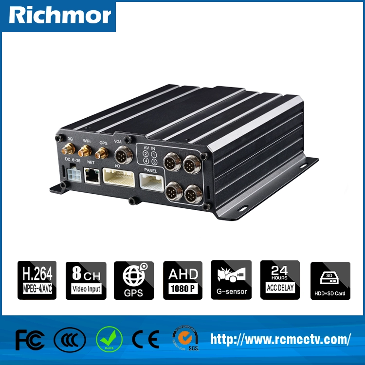 sistema de MDVR de la tarjeta de 8CH HDD SD