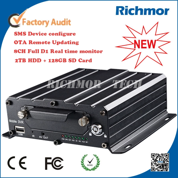 8CH HDD gps 3g gsm wifi G-sensor black box mobile dvr