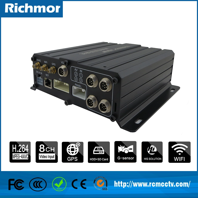 registratore H.264 mini dvr 8ch CIF D1 1080P marchio autonomo DVR mobile di sostegno 3G Mobile (Richmor)