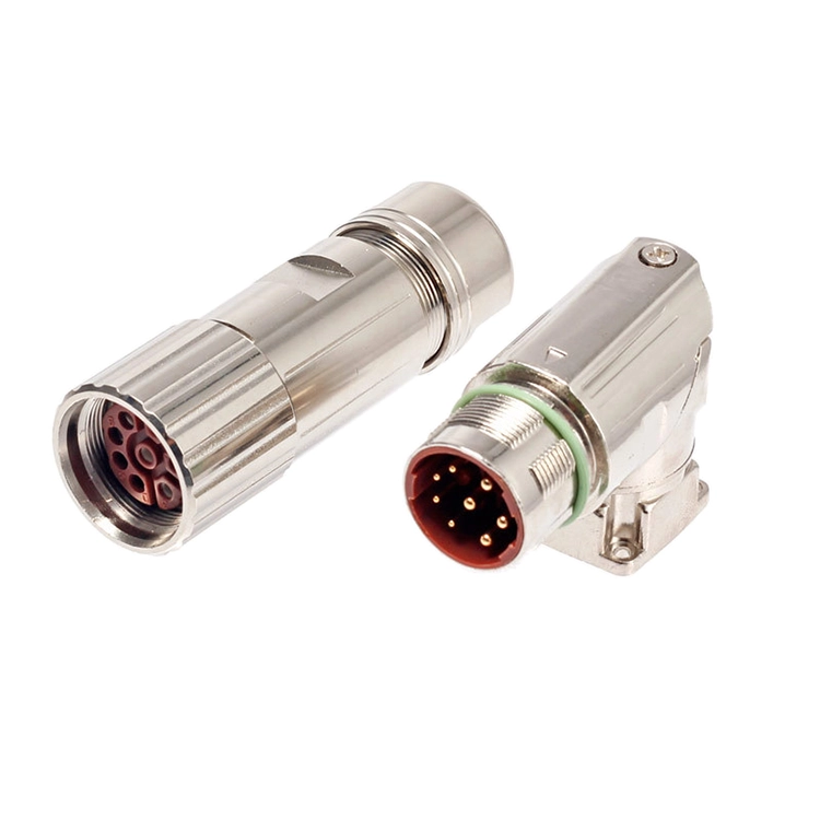 M23-Steckverbinder 6-poliger und 8-poliger gerader Buchsenstecker