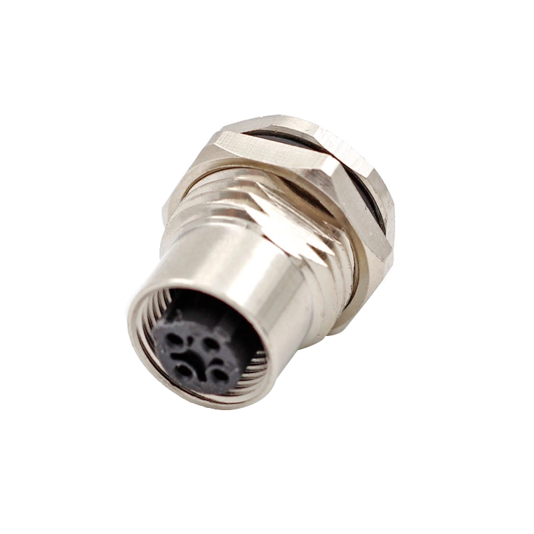 Personalizado 3 4 5 8 12 Pin A B C D Toma de codificación Macho Hembra Circular M12 montaje en panel Conector Cable del sensor