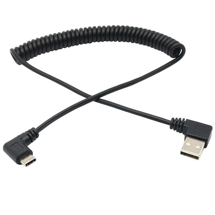 Personalizado 7 núcleos 9 núcleos DB9 macho a terminal cable negro rizado