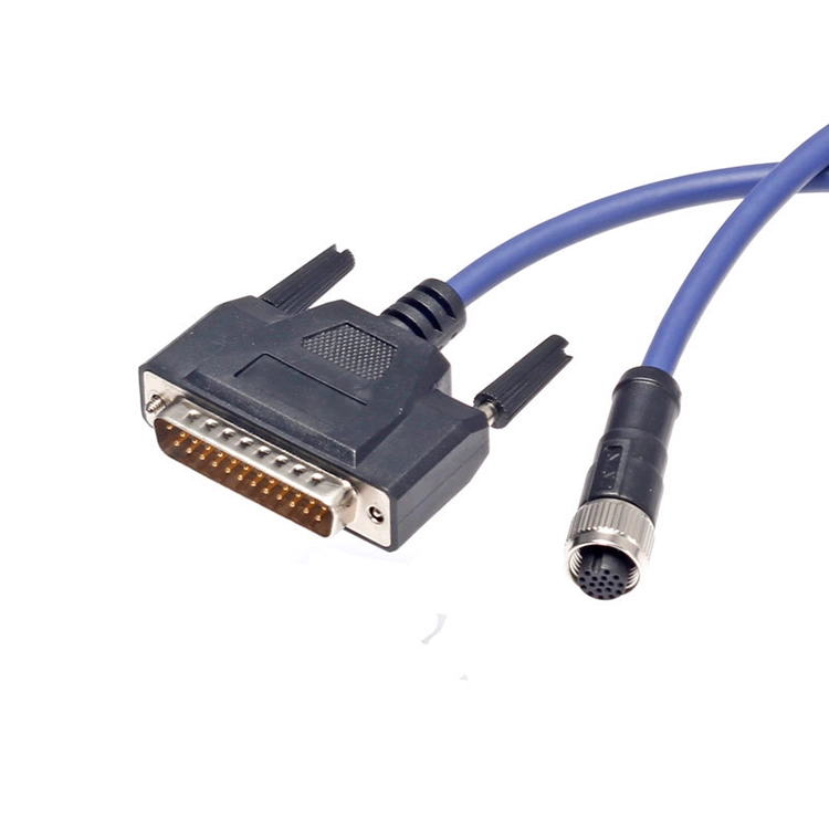 M12 Connettore da 17 pin a DB25 Cavo da fotocamera industriale M12 a D-sub25 RS232 RS485