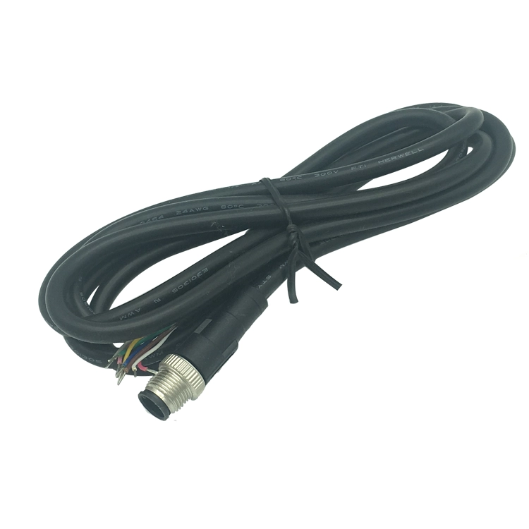 M12 A B C Kod D 3 4 5 6-biegunowy Kabel żeński M12x1 Złącze żeńskie