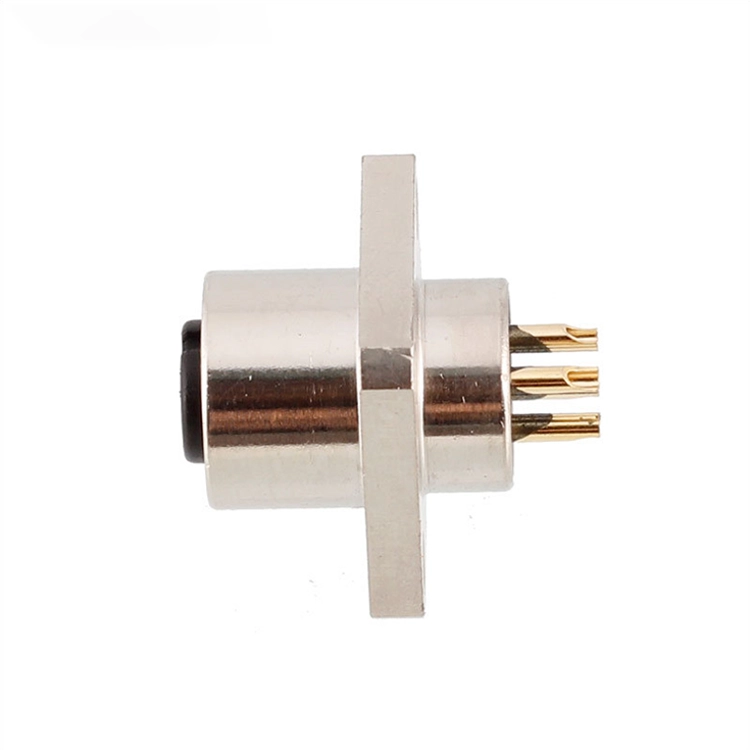 M12 A B D X S T coded square flange socket connector 2 3 4 5 6 8 12 17 pin Panel connector