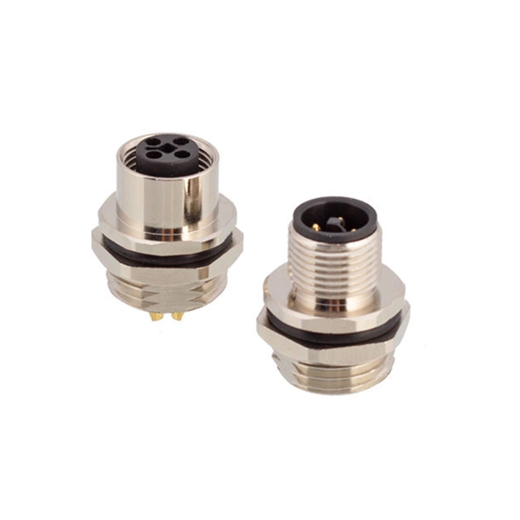 Connettore femmina M12 A B D X L S T Connettore per montaggio a pannello di codifica