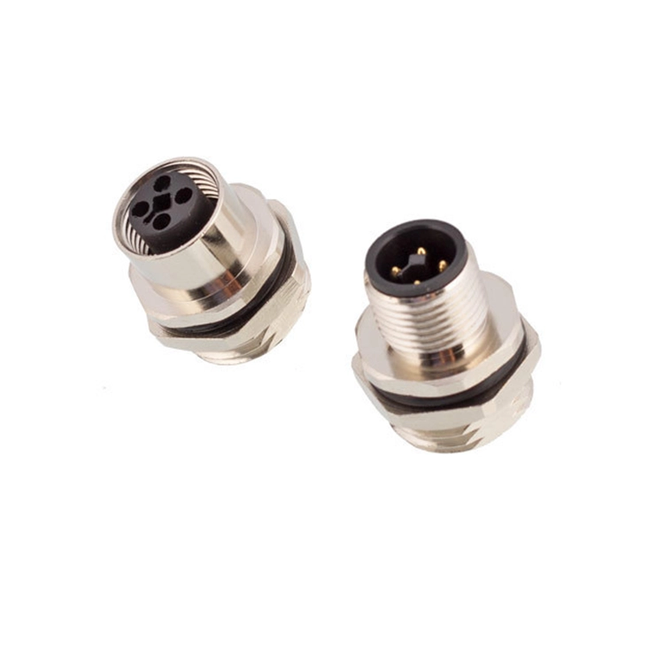 Connecteur de montage sur panneau mâle à 4 broches codage M12 T