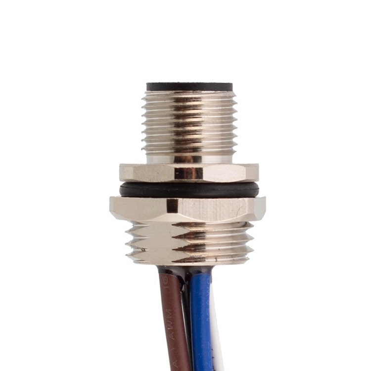 Connecteur de montage sur panneau mâle à 4 broches codage M12 T