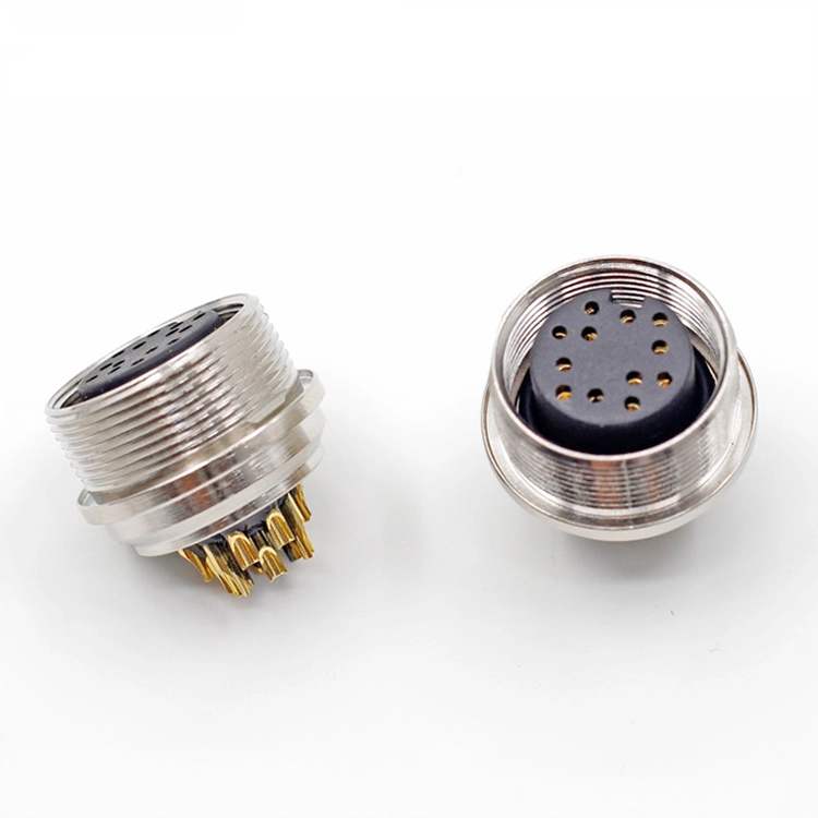 Conector M16 2 3 4 5 6 7 8 12 14 16 19 Conector hembra de montaje en panel de 24 clavijas