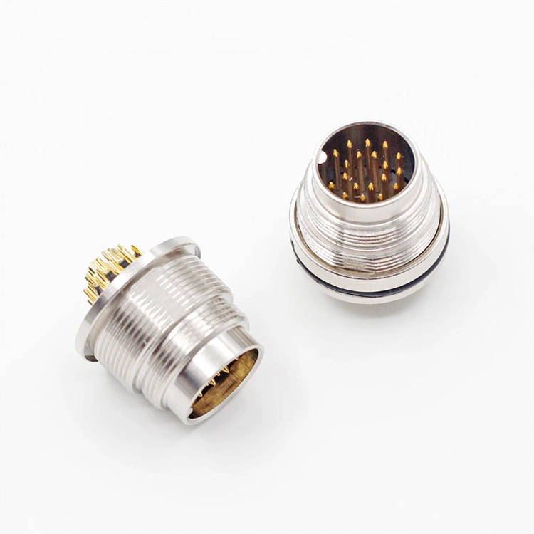 Conector M16 2 3 4 5 6 7 8 12 14 16 19 Conector hembra de montaje en panel de 24 clavijas