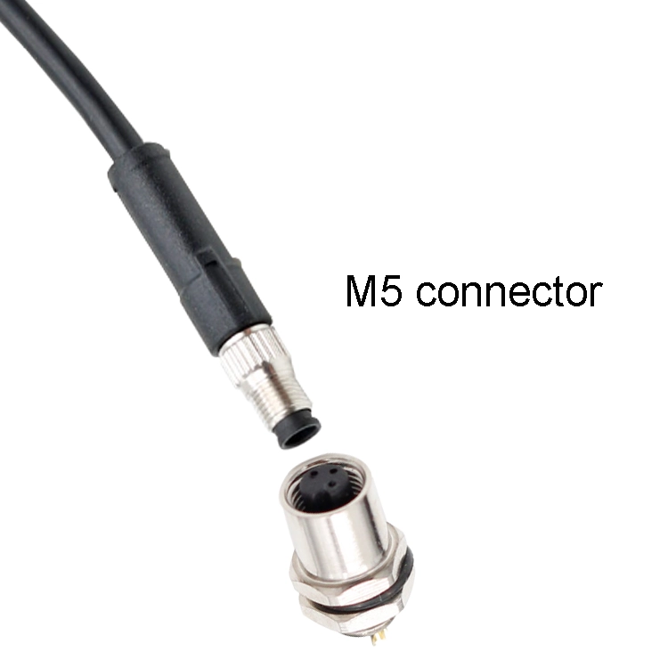 M5 3 pin 4 pin panel mount connector pcb or solder type