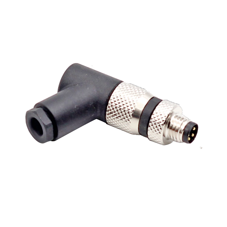 M8 3 pin 4 pin male female assembly connector fix screw type