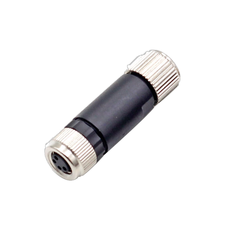 M8 3 pin 4 pin male female assembly connector fix screw type