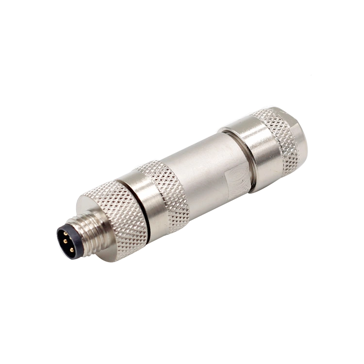 Connettore M8 a 3 pin maschio dritto schermato maschio femmina Connettore M8 Field Wireable