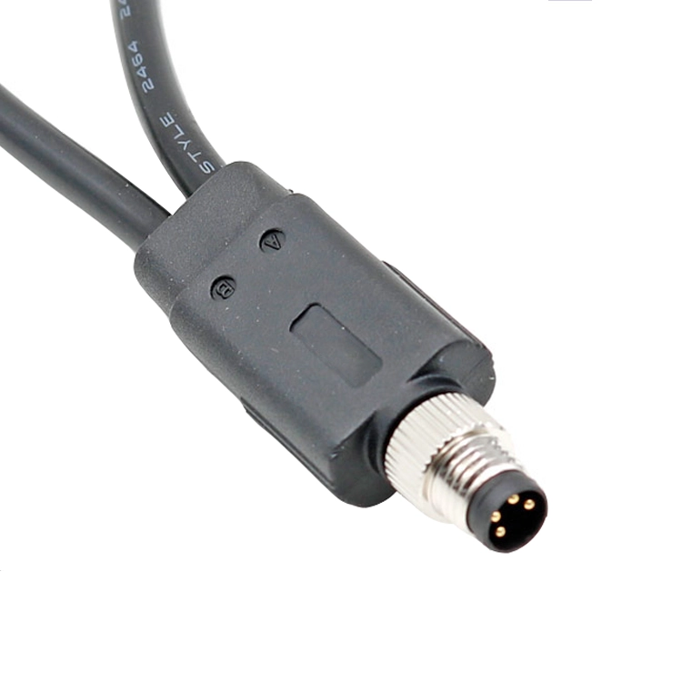 Connettore M8 Y Splitter Maschio a due femmine con attacco dritto tipo IP67
