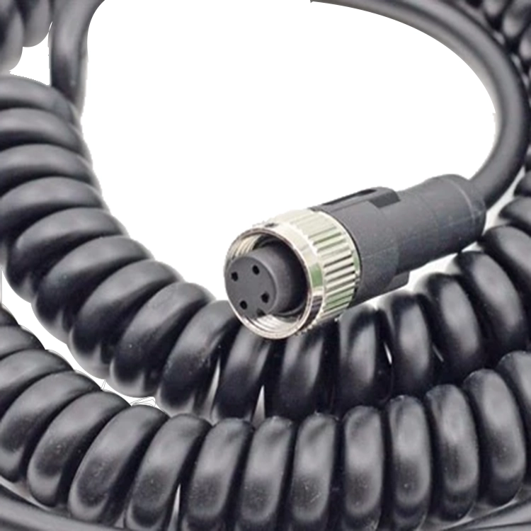 Einer der 3000 mm langen, aufgerollten, geschlossenen Hersteller von M12-Kabel mit einziehbarem, aufgerolltem Stromkabel mit 3 4 5 6 8 12 17 Adern