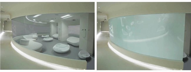 curved shape Switchable glass