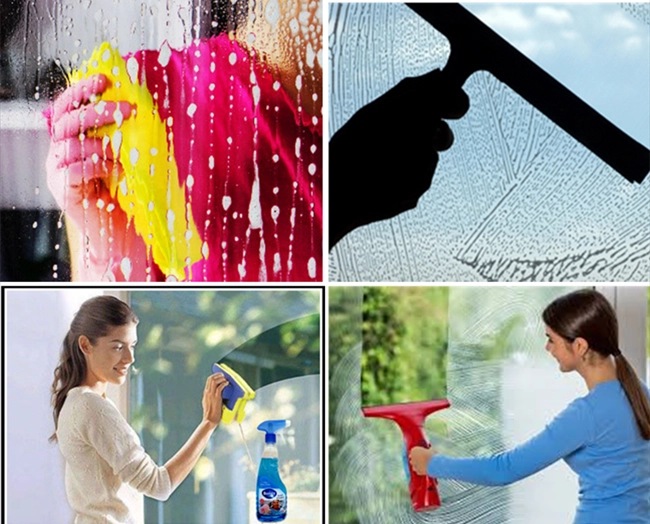 cleaning office glass partition