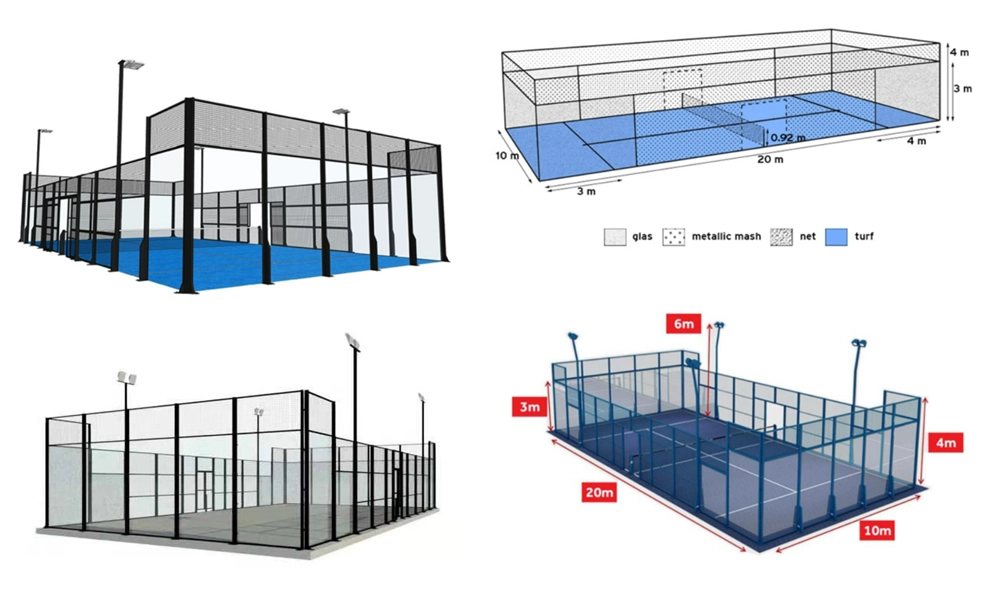 complete glass padel courts