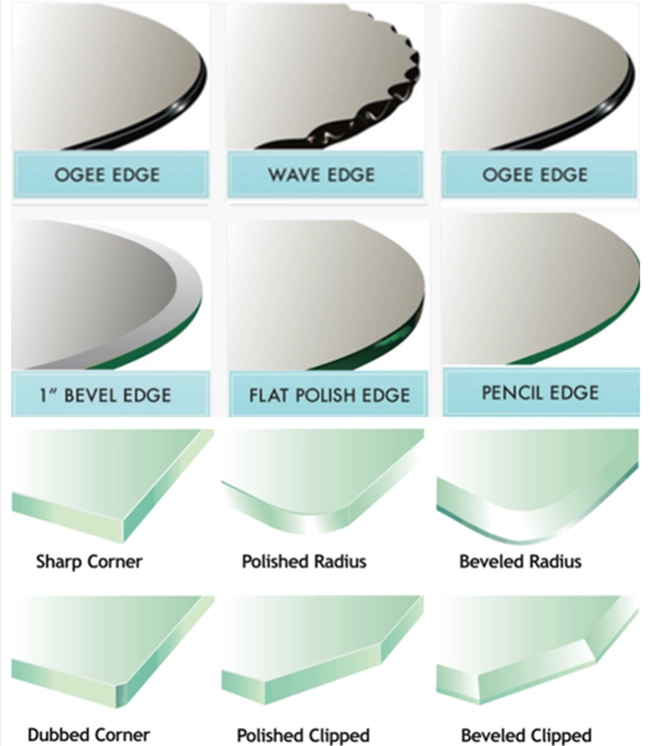 Lacquered Glass with edge and corner polished