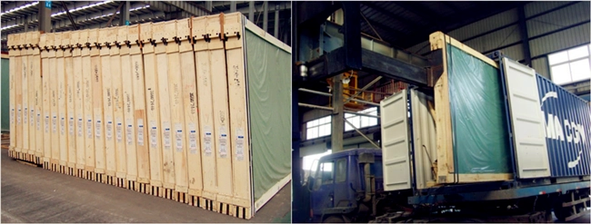 jumbo size laminared glass packing