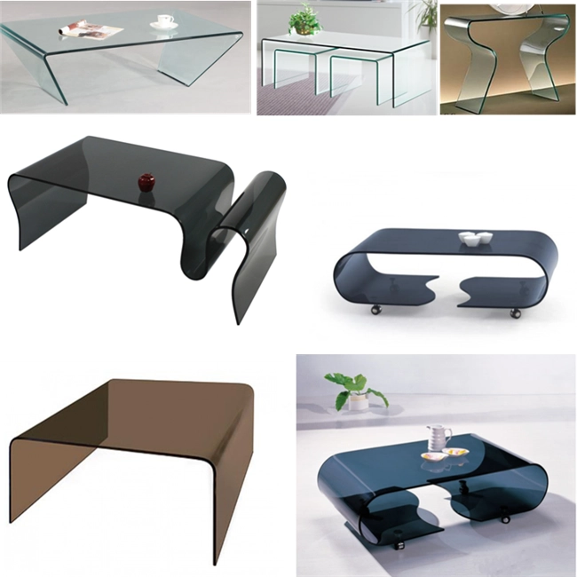 hot bent glass table