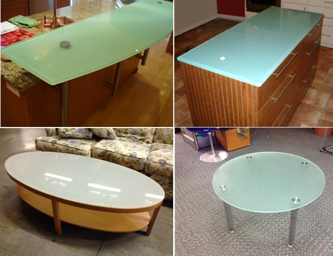 China acid etched glass table tops manufacturer