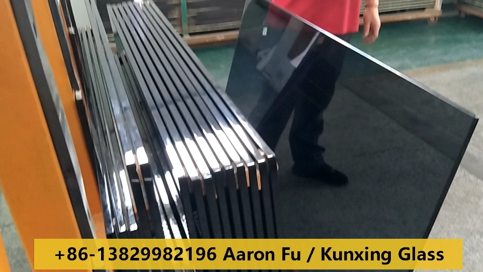 KXG 12 mm Euro Grey Iliyorudisha Kioo na makali yaliyopigwa