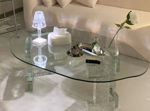 Hugis Glass Table.