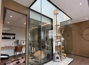Pet House Partition Tempered Glass