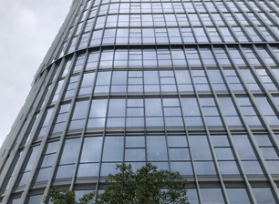 flat curved insulated curtain wall