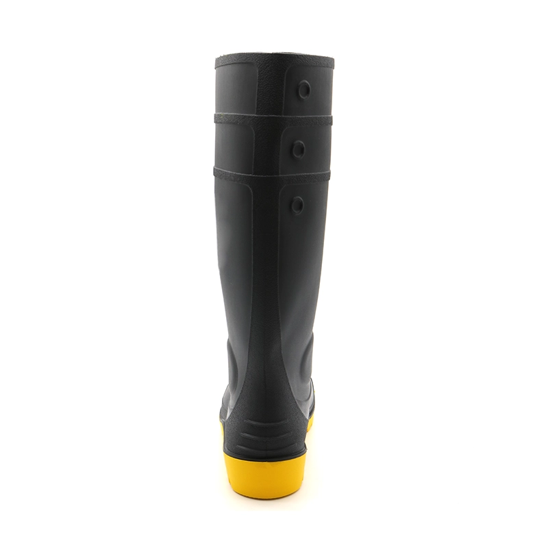 106-4 CE Verificato Anti Slip Waterproof Construction PVC Stivali da pioggia Stivali in acciaio