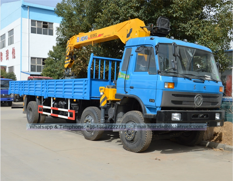 China Dongfeng 6x2 8-10 tons Truck-mounted crane, Straight Boom Crane Truck Manufacturer