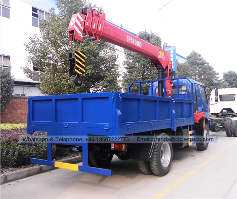 Foto Forland Mini Boom Crane Truck 2000 kilo teleskopik Cargo Crane Truck