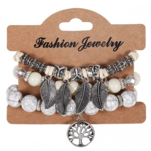 2018 Fashion Vintage Ethnic Elasticity Marble Beads Bracelet Shenzhen Supplier