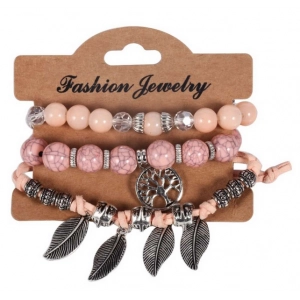 2018 Fashion Vintage Ethnic Elasticity Marble Beads Bracelet Shenzhen Supplier