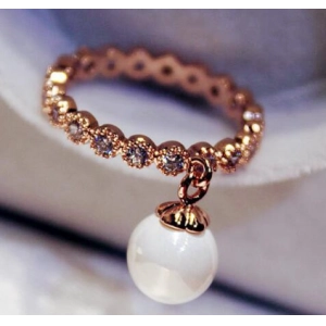Китай China Supplier Pearl Copper Alloy Rings Design For Women Christmas Gift производителя