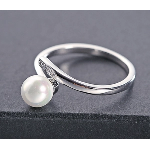 중국 China Supplier elegant simple single pearl ring deisigns for ladies 제조업체