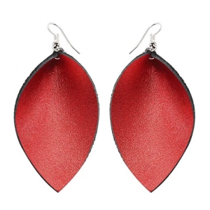 China Custom Colorful Faux Leather Leaf or Teardrop Handmade Earrings Manufacturer from China fabricante