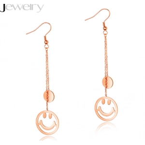 China Custom Stainless Steel Women Rose Gold Emoji Earring Manufacturer manufacturer