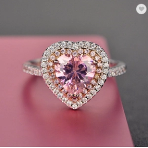 Китай Heart Shape Gemstone Rings Wholesale Rings for Women Wedding Ring 925 Sterling Silver Rings производителя