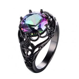 Китай Mystic Stone Black Gold Ring Manufacturer in China производителя