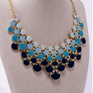 Necklace Vintage Openwork Bib Statement Jewelry  Sweater Pendant Necklace for Wemen