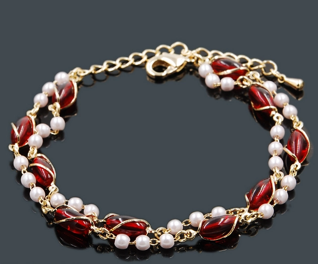 China 14k gold plated colorful new ball pearl bracelet manufacturer in China manufacturer