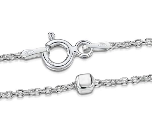 925 Sterling Silver 1.4 Singapore Chain Bracelet Size with 4 mm Ball Beads China Factory