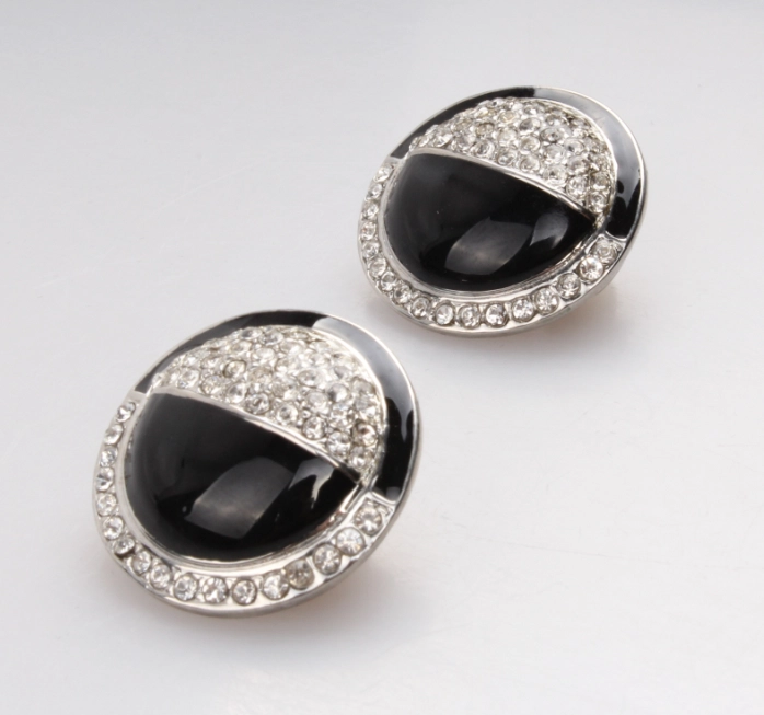 Bling Bling Rhinestones Crystal Fireball Disco Ball Ball Stud Earrings Stainless Steel Bead Earrings
