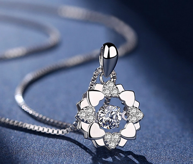 China Supplier 925 Silver Gemstone Necklace for Woman