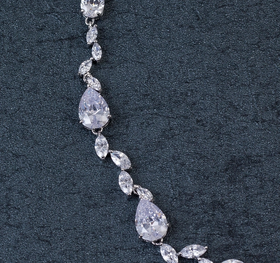 Fashion AAA CZ Zircon Necklace Earring Jewelry Sets for Women