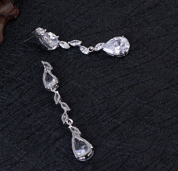 Fashion AAA CZ Zircon Necklace Earring Jewelry Sets for Women