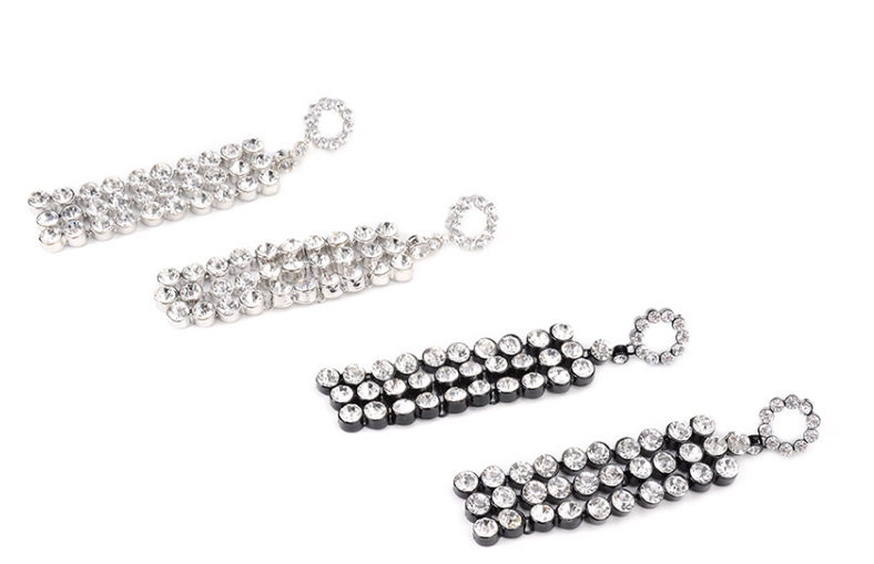 Fashion Jewelry Alloy Silver Plated Long Drop Earring Women Accessories 2018 wholesale Hot selling items